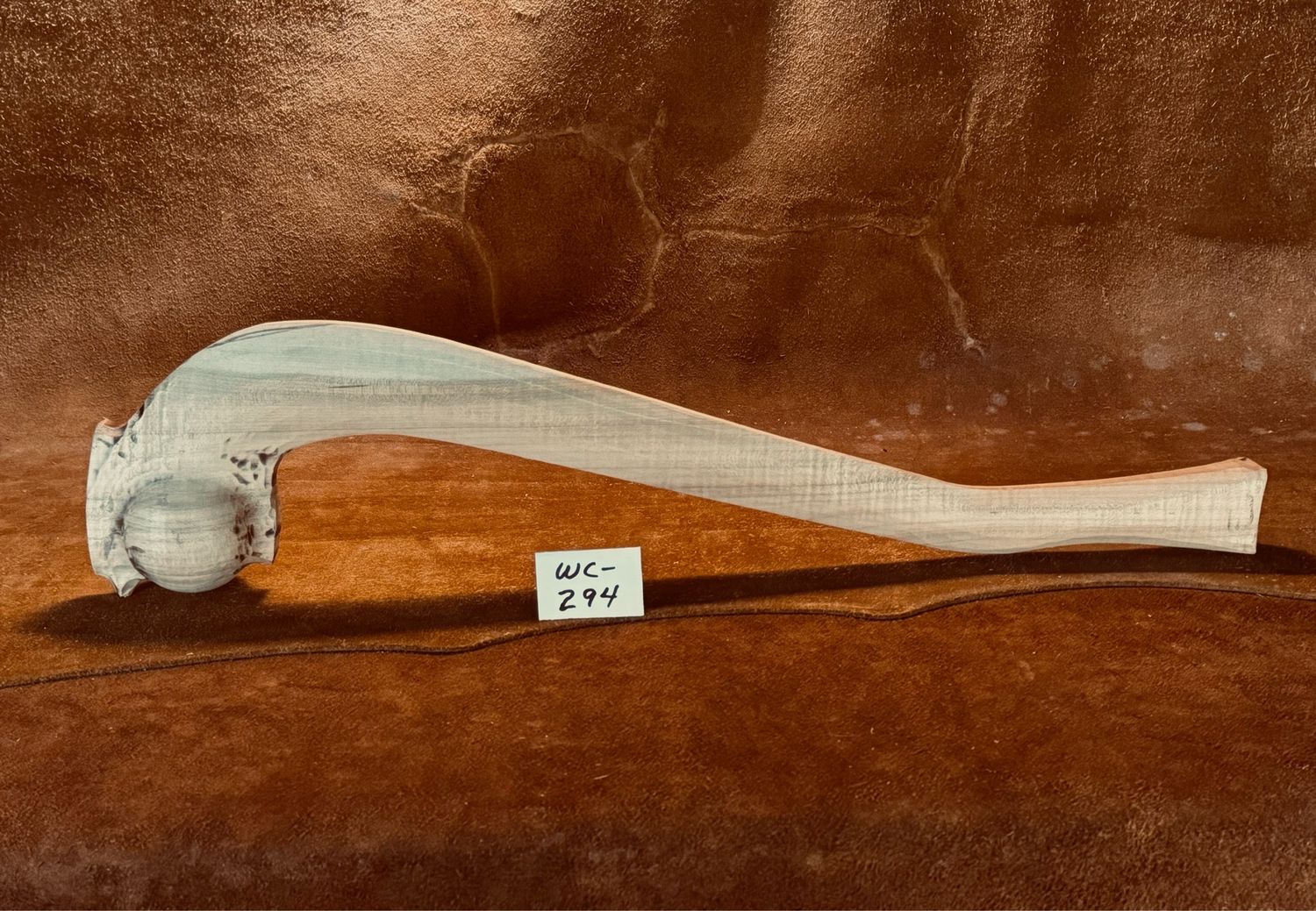 WC-294: HURON KICKBACK CLUB; Curly Red Maple; 22 1/2&quot; x 2 3/4&quot;