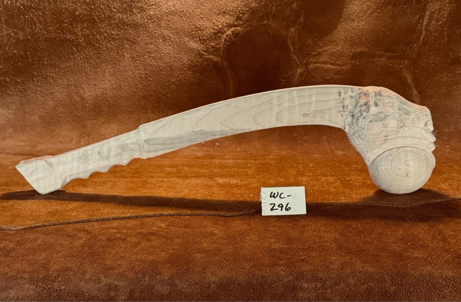 WC-296;  IROQUOIS WATER PANTHER;  Curly Red Maple; 20 1/2&quot; long  x   2 3/4&quot; ball
