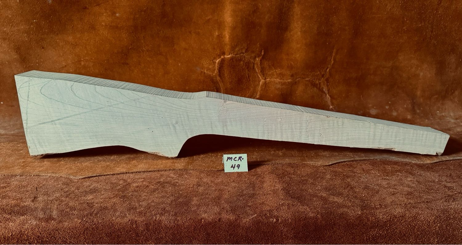 MCR-49;  MODERN CUSTOM RIFLE;  Red Maple;  32&#39; x 2 3/4&quot; Thick