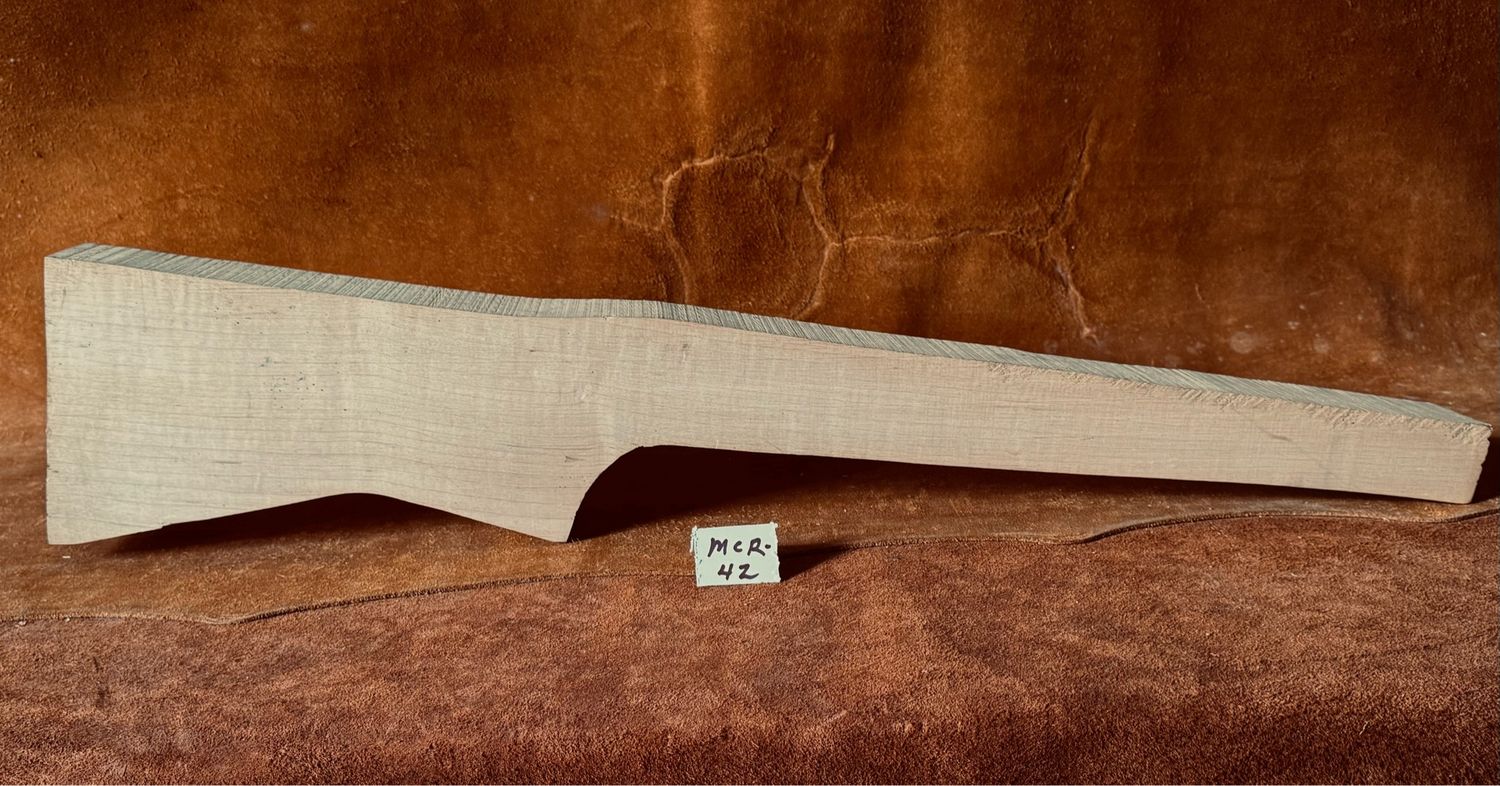 MCR-42;  MODERN CUSTOM RIFLE; Sugar Maple;  33 1/4&quot; x 2 1/2 Th