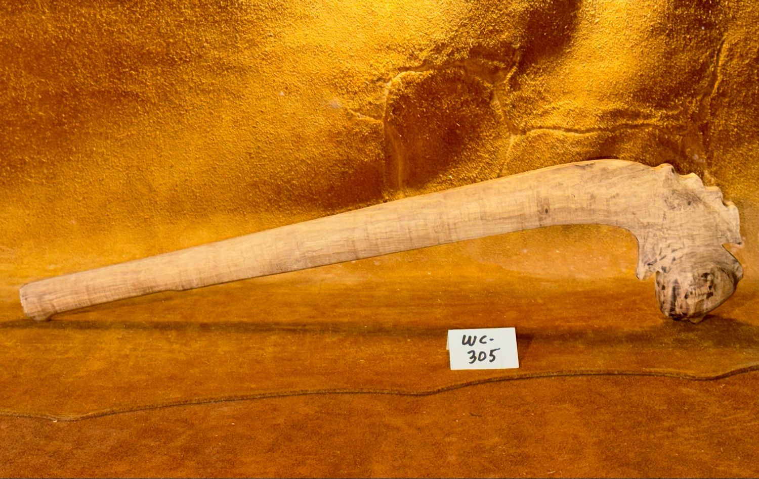 WC-305:  IROQUOIS FACE CLUB; Sugar Maple; 22 1/2&quot; x 2 5/8&quot; Ball