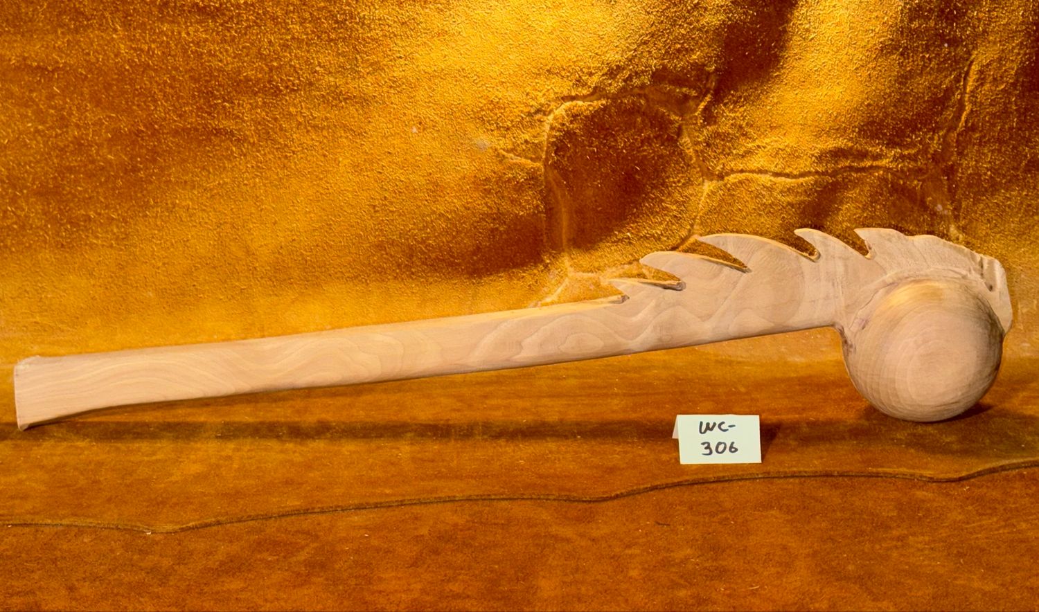 WC-306; PAWNEE MANE CLUB;  Curly Beech;  24 1/2&quot; x 3 3/4&quot; Ball