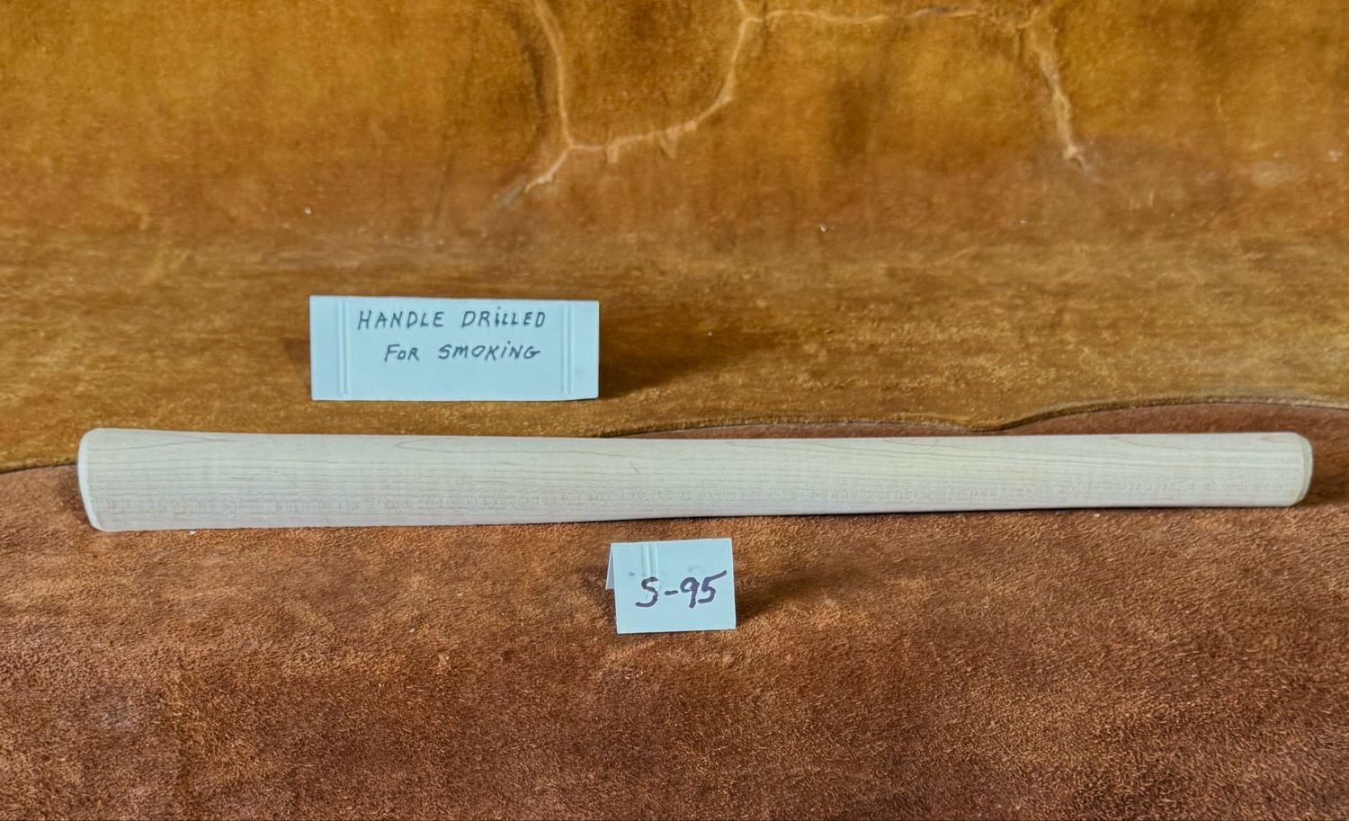 DL-S-95;  PIPE TOMAHAWK HANDLE;  Curly Sugar Maple;  19&quot; Long