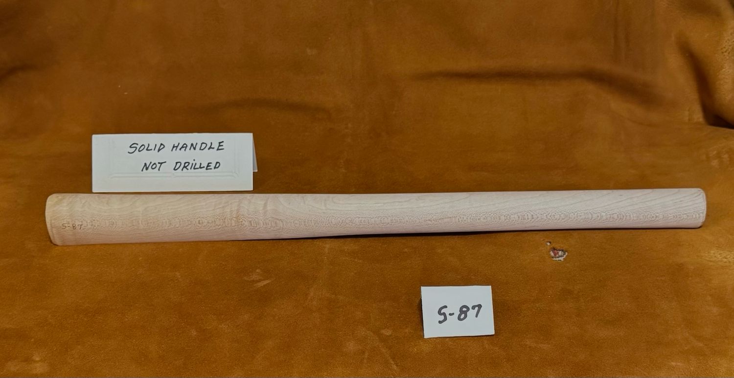 DL-S-87;  PIPE TOMAHAWK HANDLE;  Curly sugar Maple;  19&quot; Long