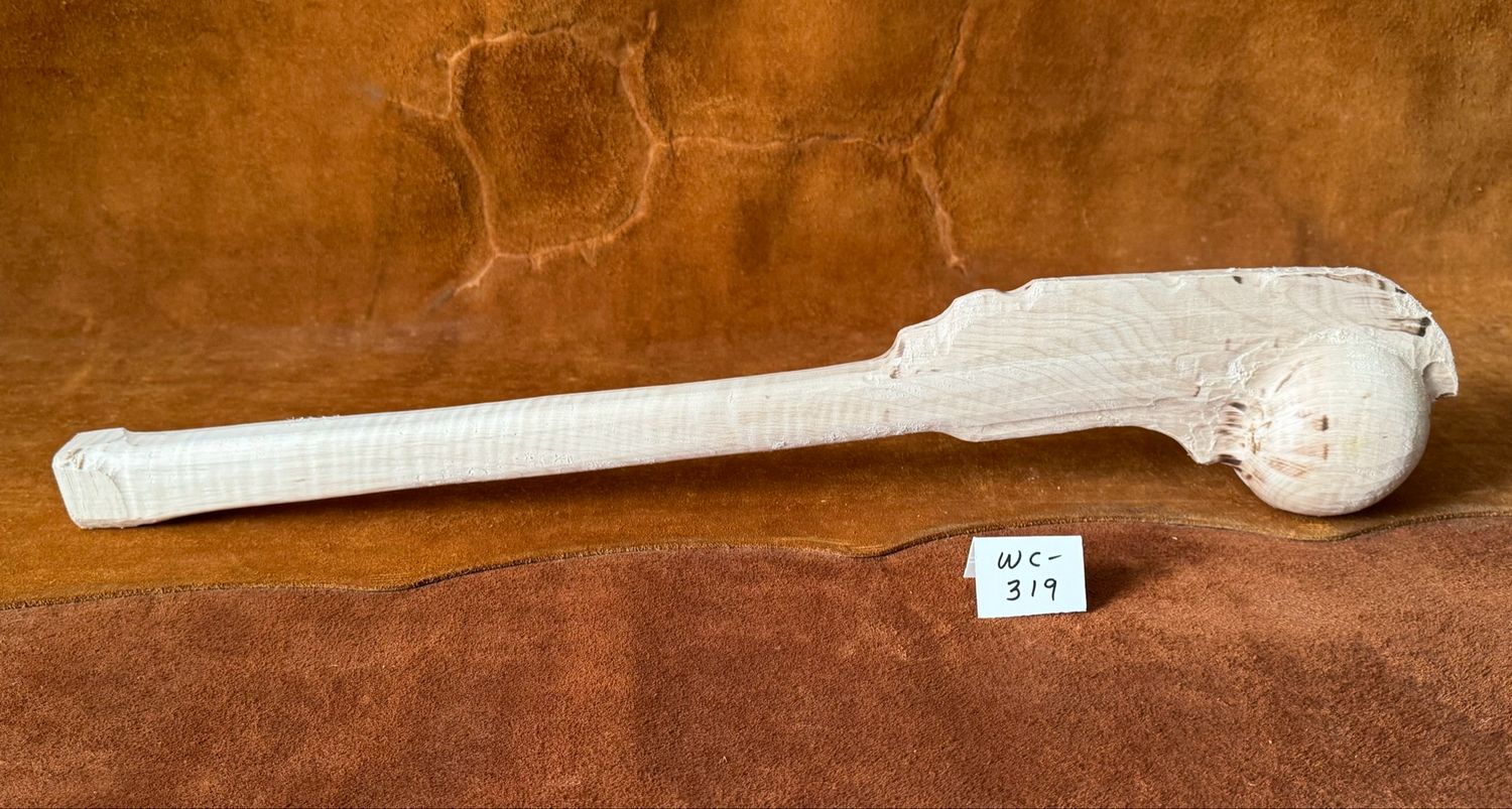 WC-319;  SUSQUEHANNA WAR CLUB;  Red Maple;  25&quot; x 3 3/8&quot; Ball