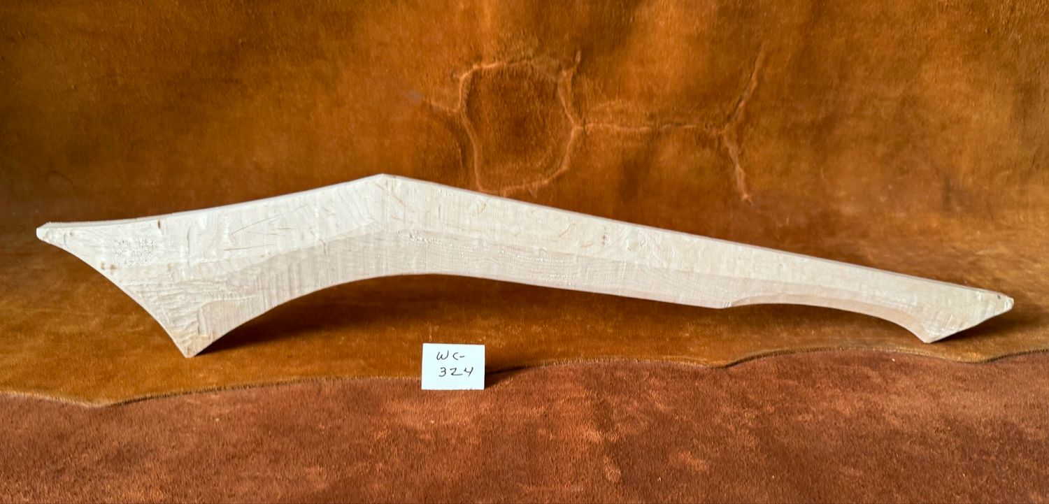 WC-324;  GUNSTOCK WAR CLUB;  Sugar Maple;  29 3/4&quot; x 1 1/2&quot;