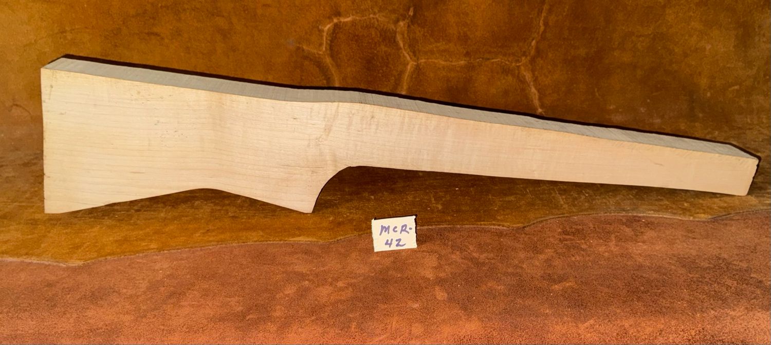 MCR-42;  MODERN CUSTOM RIFLE; Sugar Maple;  33 1/4&quot; x 2 1/2 Th