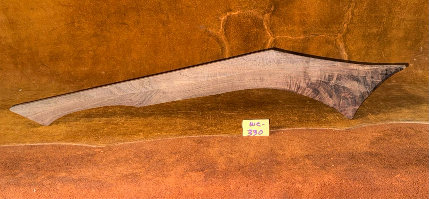 WC-330;  GUNSTOCK WAR CLUB;  Black Walnut;  29 1/2&quot; x 1 1/2&quot;