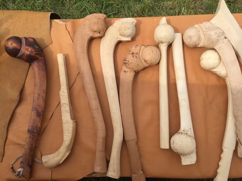 Pre-carved Native American War Clubs