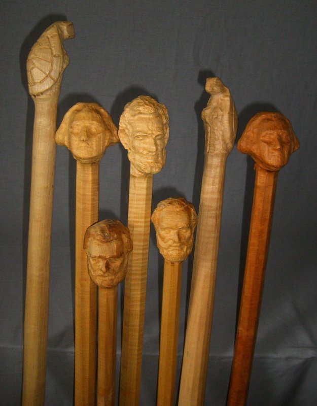 Pre-carved Walking Sticks