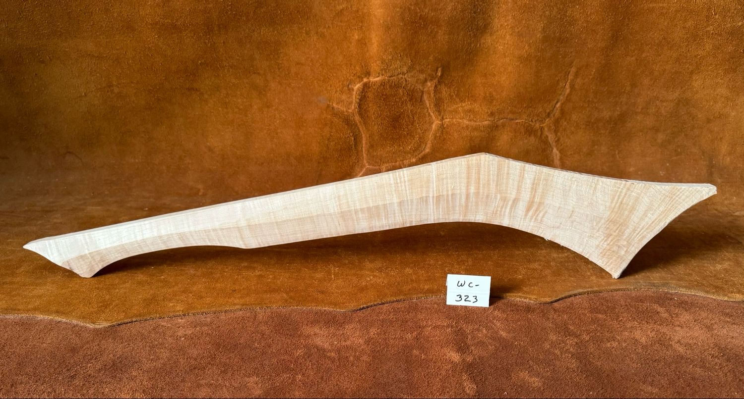 WC-323;  GUNSTOCK WAR CLUB;  Sugar Maple;  29 3/4" x 1 1/2"