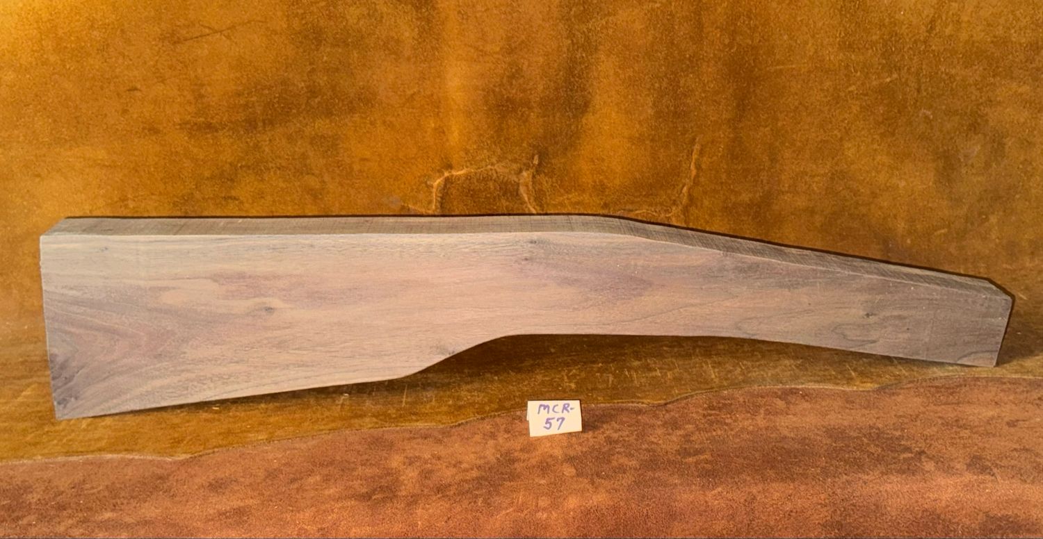 MCR-57;  MODERN CUSTOM RIFLE BLANK;  Black Walnut;  37" x 7 1/4 x 2 11/16"