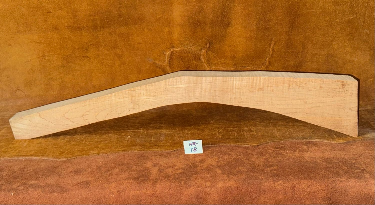 HR-18;  HALF STOCK RIFLE BLANK;  Red Maple; 33 1/2" x 6' x 2 1/4"