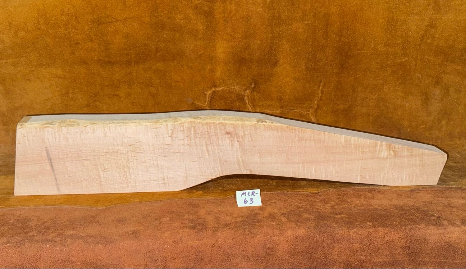 MCR-63;  MODERN CUSTOM RIFLE or HALF STOCK MUZZLELOADING RIFLE;  Curly sugar Maple;  36" x 6" x  2 7/16"