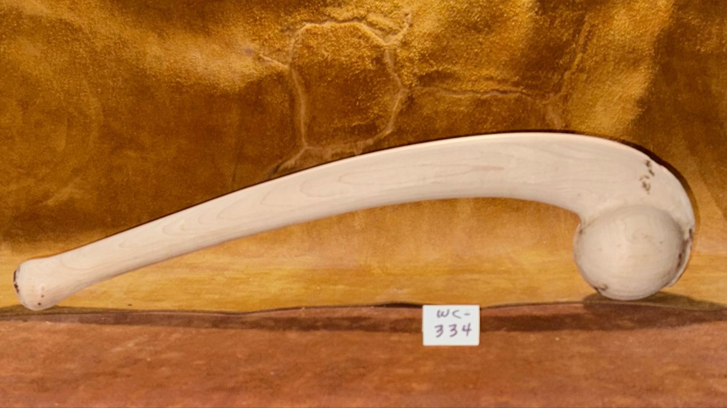 WC-334;  MOHAWK WAR CLUB;  Sugar Maple;  24" X 3 3/4" ball