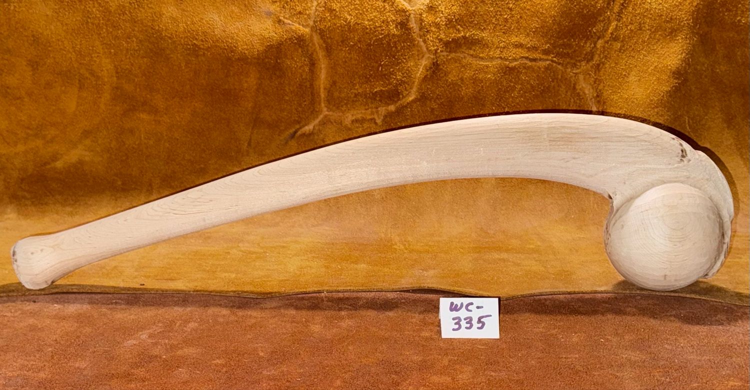 WC-335;  MOHAWK WAR CLUB;  Sugar Maple;  24" x 3 1/4" Ball