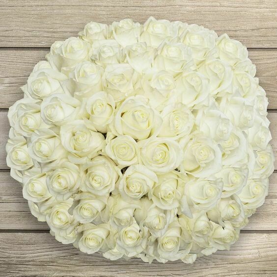 White roses Bouquet 50
