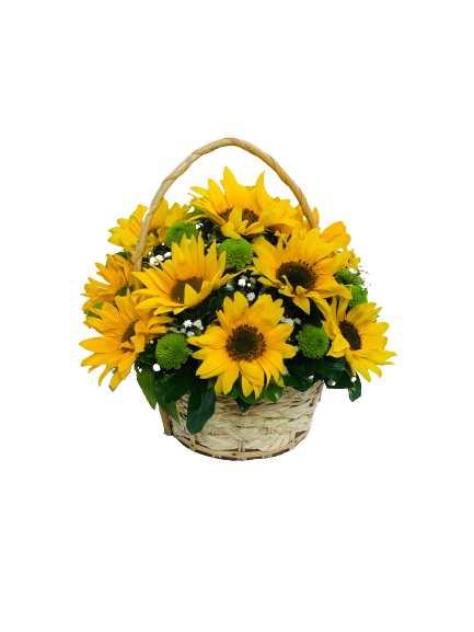 Sunflowers basket