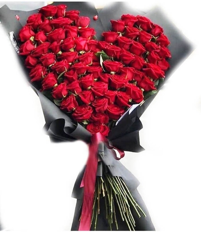 Big heart 200 roses Bouquet Lebanon