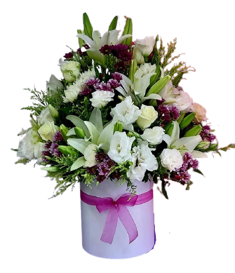 Elegant Flowers in a white box Jordan