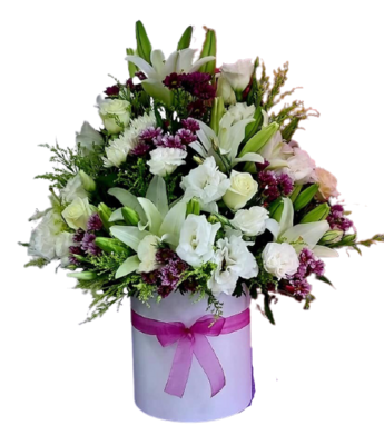 Elegant Flowers in a white box Jordan