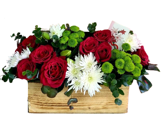 Flowers in wooden box Amman