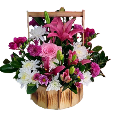 Roses and Lilies in a Box w holder Jordan