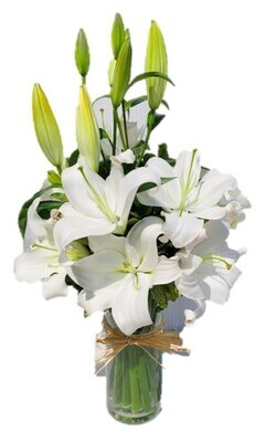 White Lilies (M,L,XL) in Vase
