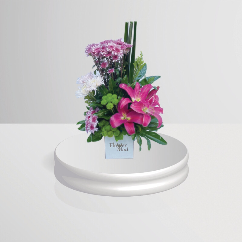 Mix flowers in box