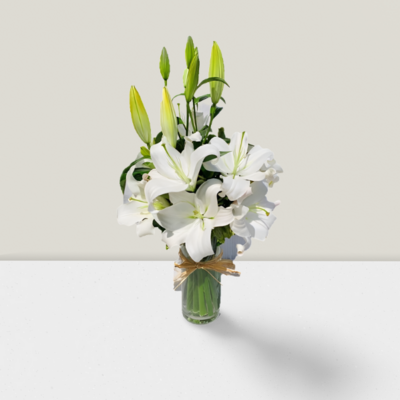 White Lilies (M,L,XL) in Vase