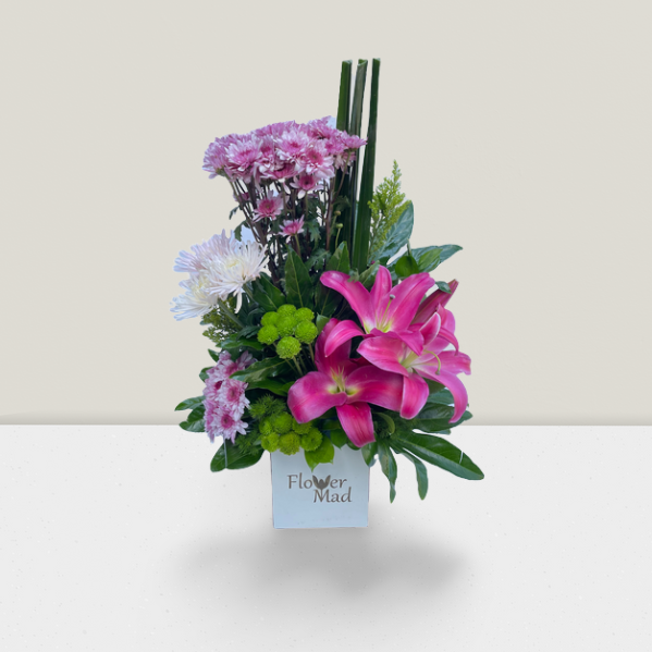 Mix flowers in box