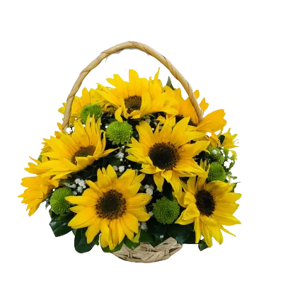 Sunflowers basket