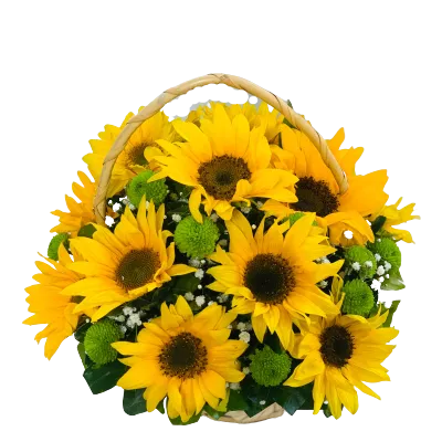 Sunflowers basket