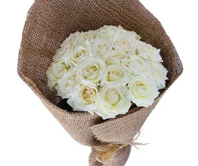 White roses Bouquet 25-150