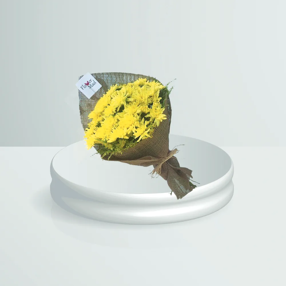 Golden Yellow Chrysanthemum Bouquet