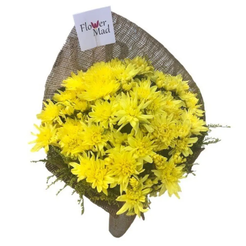 Golden Yellow Chrysanthemum Bouquet