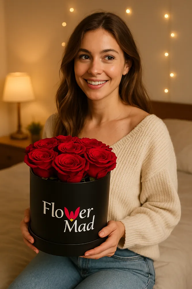 Black Box with 20 Red Roses