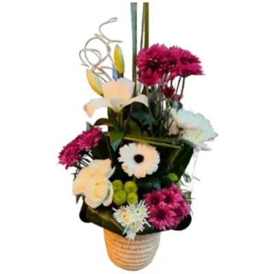 Luxury Flower Collection in Palm Basket 2