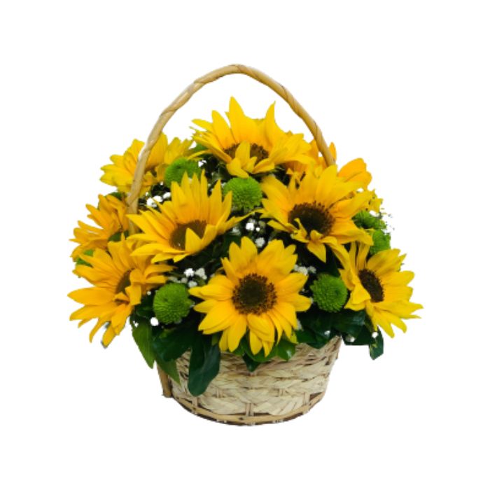 Sunflowers basket