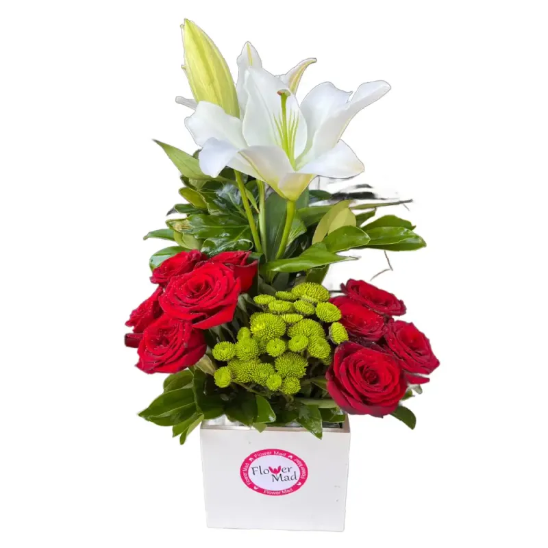 Mix flowers in box