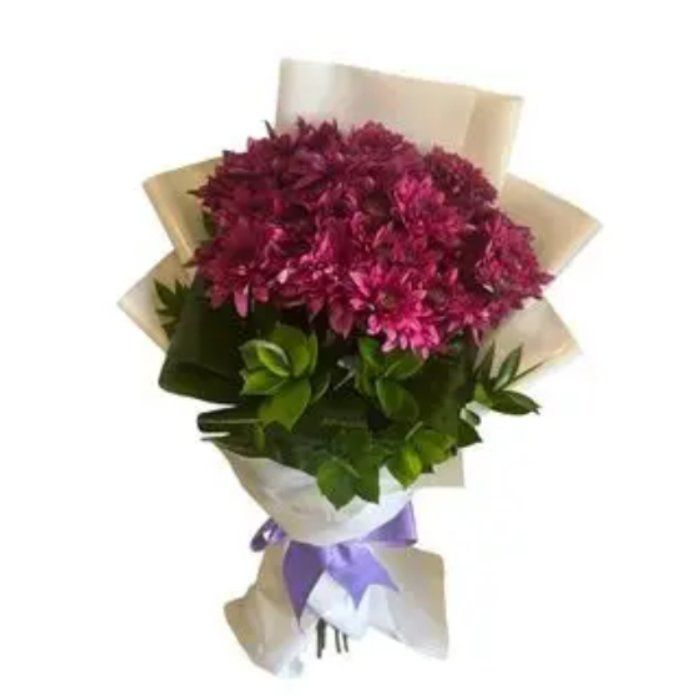 Chrysanthemum Purple Roses Bouquet