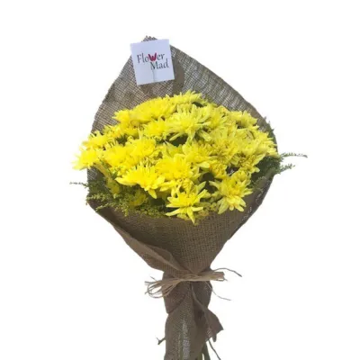 Golden Yellow Chrysanthemum Bouquet