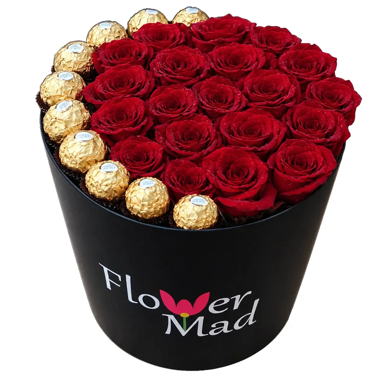 20 Red Roses &amp; Ferrero Rocher (8 pcs)