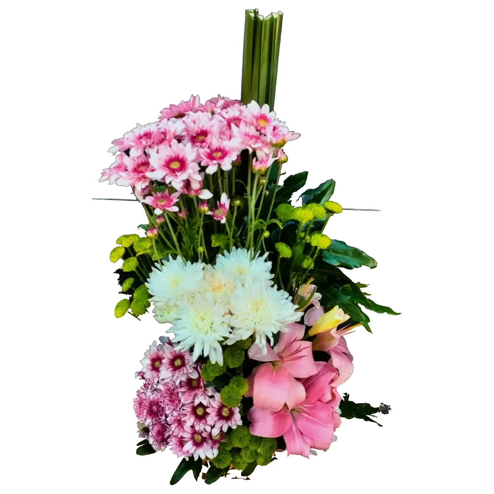 Natural Elegance Bouquet with White Spider and Pink Lily