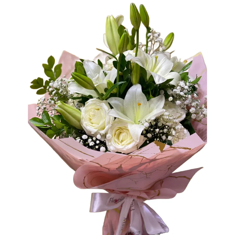 White Elegance Lily Bouquet