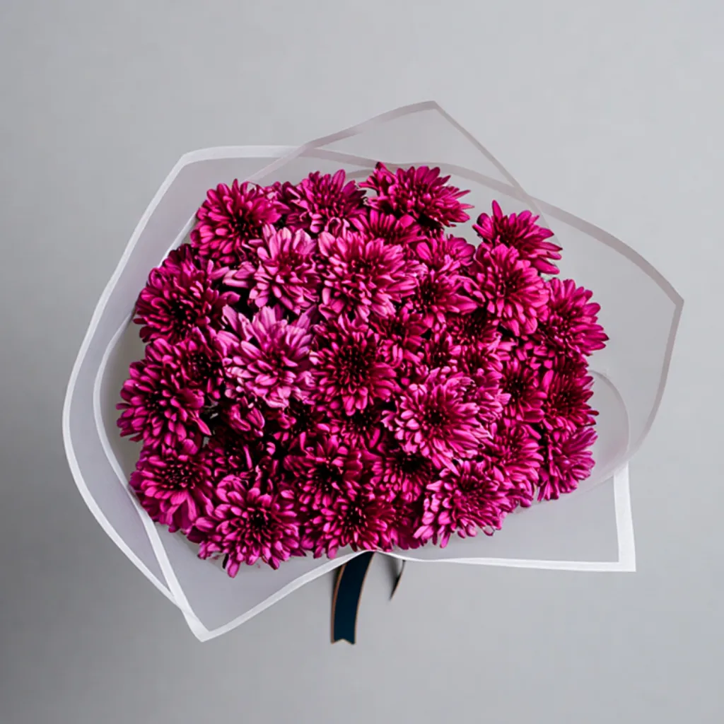 Chrysanthemum Purple Roses Bouquet 2