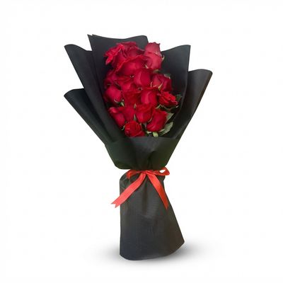 25 red roses bouquet