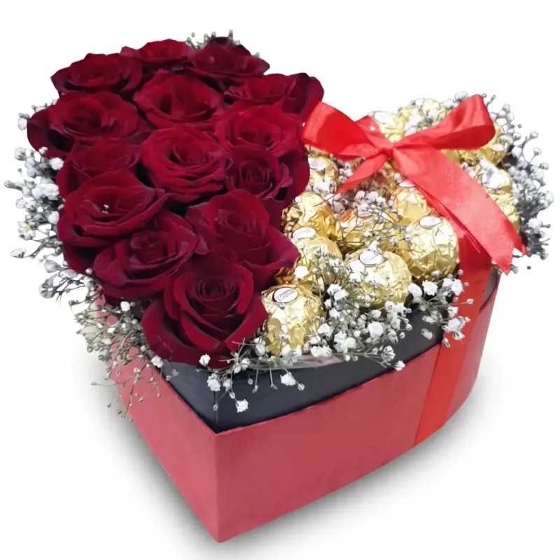 Heartbox with ferrero rocher