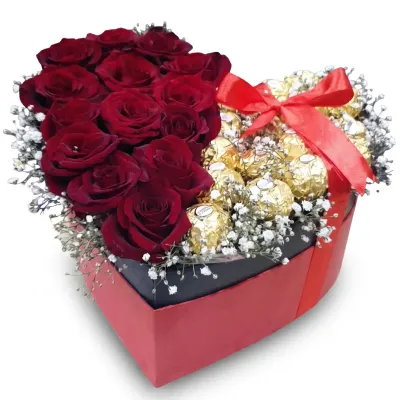 Heartbox with ferrero rocher