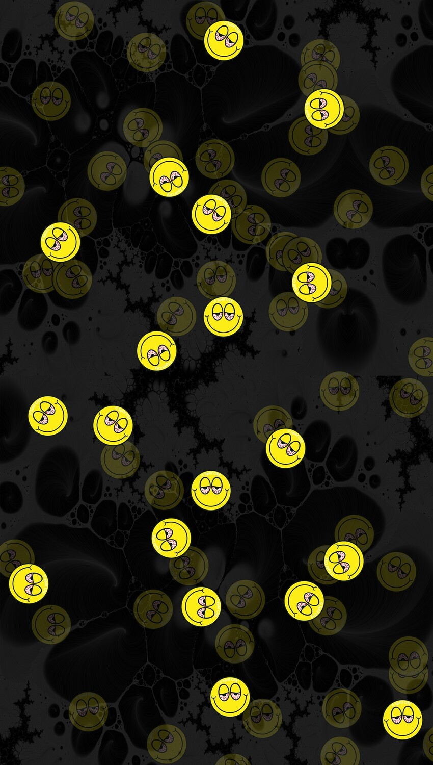 Blurred Eyed Emoji - Black - Multifuntional Bandana